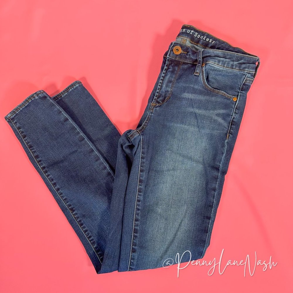 Articles of Society Mya Mid Rise Skinny Jeans Blue - Picture 13 of 13